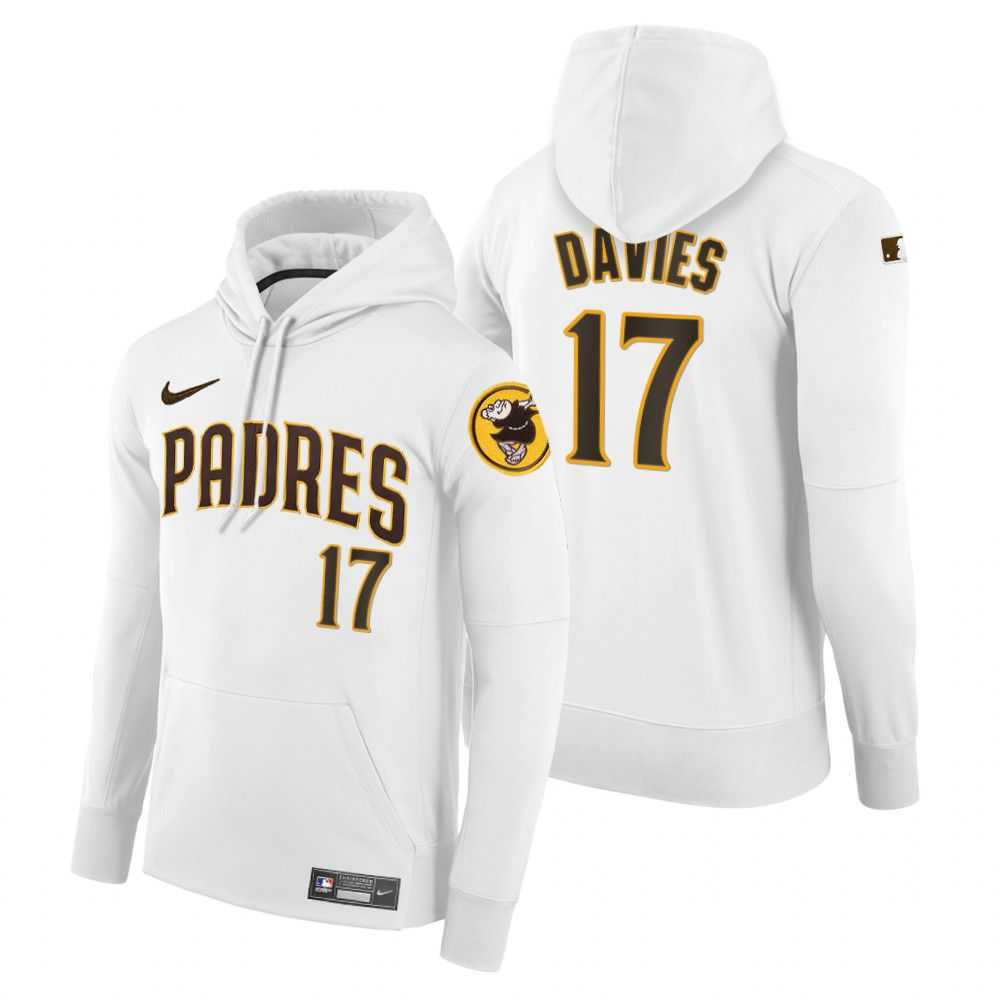 Men Pittsburgh Pirates 17 Davies white home hoodie 2021 MLB Nike Jerseys
